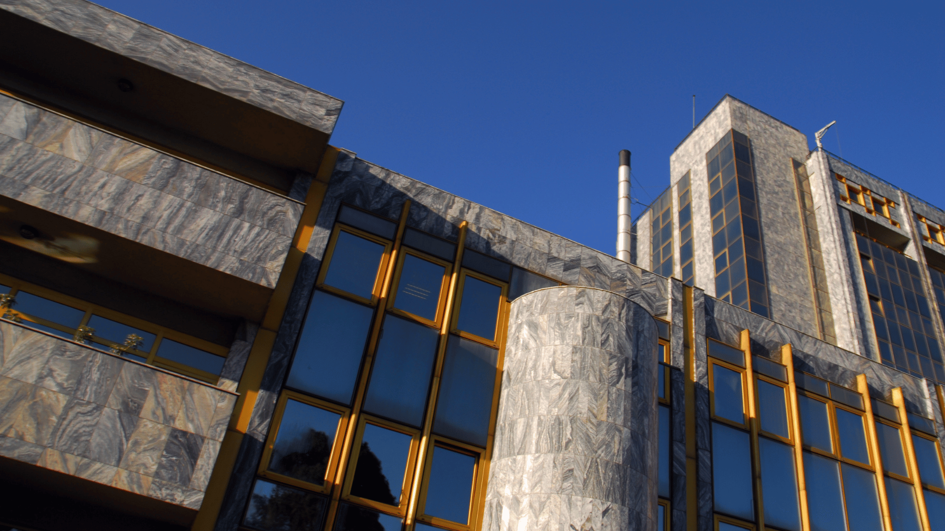 A towering building in Addis Ababa, reflecting the city's urban landscape.